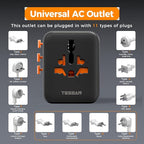 TESSAN Universal Travel Adapter, International Power Adapter with 4 USB Ports (2 USB C), Travel Plug Adaptor Worldwide for US to Europe UK France Germany Spain Ireland Australia Japan (Type C G A I)