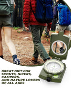 Sportneer Compass: Accurate Durable Lightweight Orienteering Compass with Strap and Carrying Case, Glow in The Dark Waterproof Hiking Essentials for Camping Backpacking, Best Survival Gifts for Kids