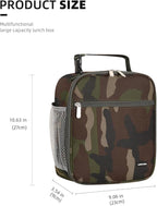 Lovoeo Lunch box Lunch bag for men women Insulated Lunchbox Lunch bags for Work Picnic Travel (Green camo)