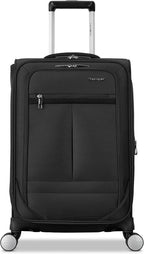 Samsonite Carry-On Soft-Sided Expandable 21-Inch Element Suitcase: Airline Approved for Most Major Airlines, Durable, 360° Spinner Wheels, Adjustable Handle, 2 Front & Side Pocket- Black
