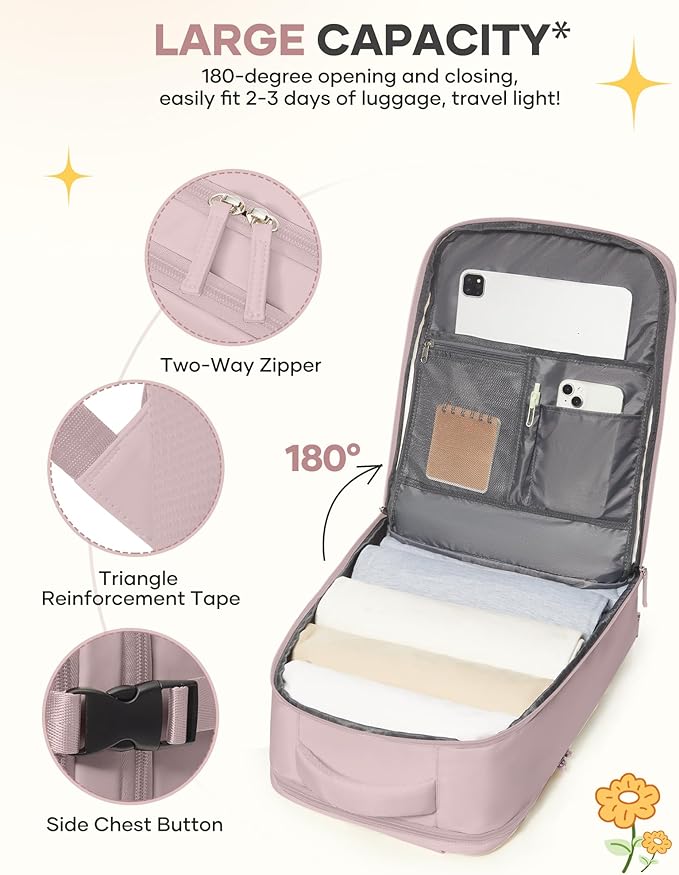 coofay Travel Backpack For Women Men Airline Approved Carry On Backpack Flight Approved Waterproof Sports Backpack Casual Daypack Small Hiking Backpacks