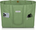 HOMESPON Large Canvas Tote Bag for Women Everything Bag with Pockets and Laptop Sleeve
