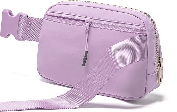 Gitus Initial Belt Bag Fanny Pack Crossbody Bag for Girls Birthday Gifts Age 8-10 Teen Girl Gifts Trend Stuff Personalized Letter Gifts for Daughter Sister (Lavender-J)