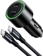 [Esoulk] 145W Fast USB C Car Charger, Dual PD Car Charger Adapter with 100W + 45W Ports, Cigarette Lighter USB Charger for iPhone, Samsung, Laptop