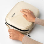Aerotrunk Ultralight Compression Packing Cubes - Lightweight Travel Organizers for Suitcases and Luggage (3-Pack, Beige)
