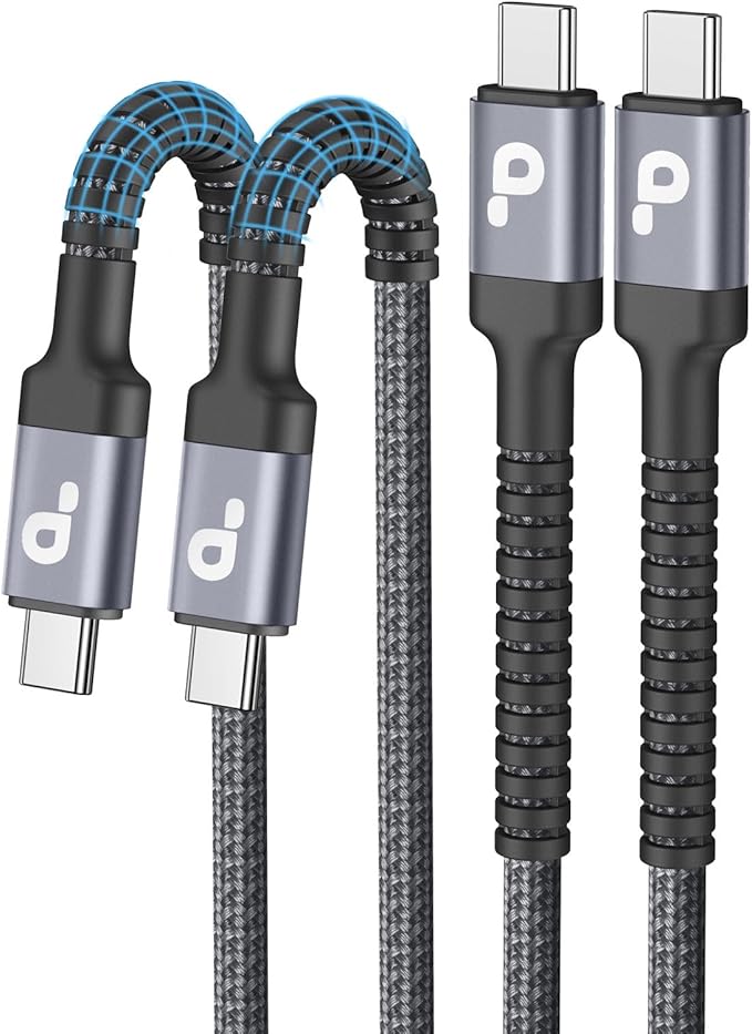USB C to USB C Cable 10FT, 2Pack USB C Charger Cable, Long Type C Fast Charging Cable Nylon Braided USBC Charger Cord Compatible with iPhone 17/16/15/Pro/Plus/Pro Max/Samsung Galaxy S23/LG and More