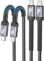 USB C to USB C Cable 10FT, 2Pack USB C Charger Cable, Long Type C Fast Charging Cable Nylon Braided USBC Charger Cord Compatible with iPhone 17/16/15/Pro/Plus/Pro Max/Samsung Galaxy S23/LG and More