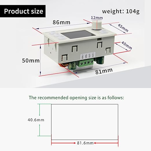 SK-120X Power Converter Color Display Adjustable 120W DC DC Buck Boost Power Converter CC CV 6-36V to 0-36V 5V 6V 12V 24V Power Module Regulated Laboratory Power Supply