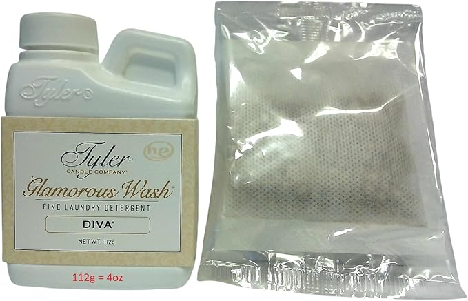 Tyler Candle Wash Diva 4 Fl Oz Laundry Detergent/w Dryer Sachet Single Pouch os