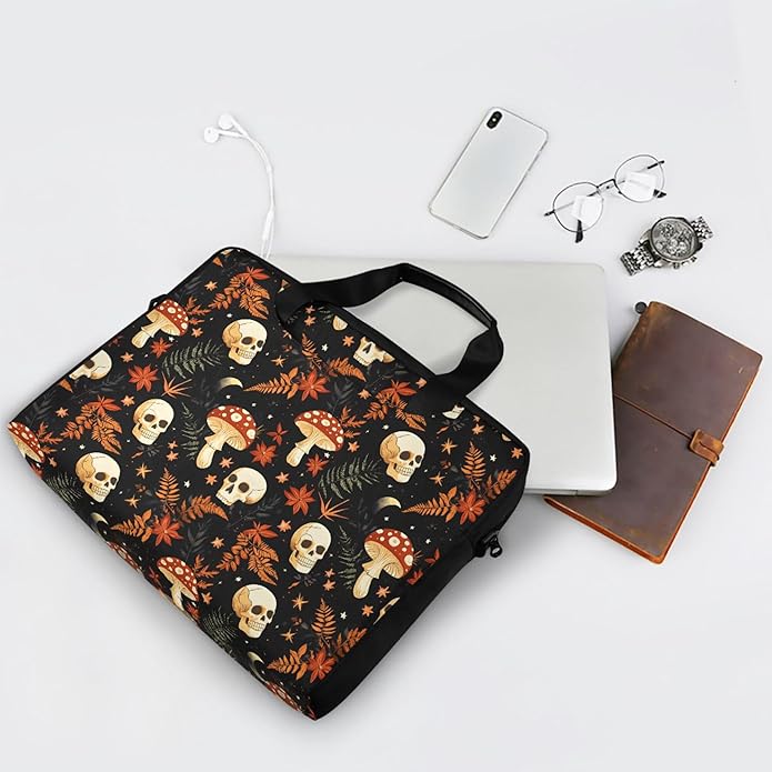 MNSRUU Laptop Bag for 15.6 inch Black Gothic Bats