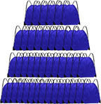Grneric Drawstring Backpack Bulk 42 Pcs String Backpack Drawstring Bags Cinch Bag Sackpack for Men Women Gym (Navy Blue)