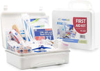 Primacare KC-25PP 25 Person Compact First Aid Kit with 157 Pieces Emergency Medical Supplies, Portable Kits for Home, School and Office, Wall Mount, 10x7x3 inches
