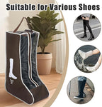 2 Pack Brown Boot Storage Bag, Portable Dust Proof Boot Bags for Cowboy Boots, Shoe Cover Protector Bag for Boots Storage and Organizer Packing, Tall Boot Storage Carry Bag for Travel Daily Use
