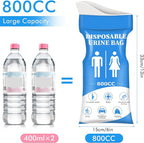 DIBBATU Disposable Urine Bag, 12/24 Pack Pee Bags for Travel for Women/Men, 800ML Emergency Portable Urinal Bag and Vomit Bags, Unisex Urinal Bag for Camping, Traffic Jams, Pregnant