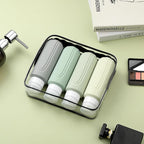 Mrsdry Travel Bottles for Toiletries, Large 6oz Oversize Containers, BPA Free Leak Proof Tubs Refillable Liquid Traveler Accessories with Toiletry Bag for Cometic Shampoo and Lotion Soap (4 Pack)