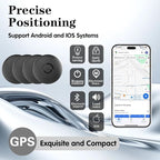 2 Pack Mini GPS Tracker for Vehicles, GPS Locator Tags, iOS Compatible Tracking Device, No Monthly Fee, Hidden Anti-Theft Car Tracker, Replaceable Coin Battery, Magnetic Mount & Keychain Holder