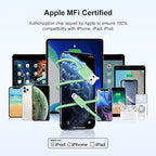 [ Apple MFi Certified ] iPhone Charger 3ft, Lightning to USB Cable 3 Feet, Fast Apple Charging Cable Cord 3 Foot for iPhone 14 Pro Max/13 Pro Max/12 Mini /11 Pro/11/XS/XR/8/7/6s/6/5S/iPad/Air.