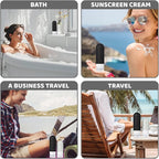 vodvob 16 Pack Travel Bottles Set for Toiletries, TSA Approved Travel Containers Leak Proof Silicone Squeezable Travel Accessories 2oz 3oz for Shampoo Conditioner Lotion Body Wash (BPA Free) (black)