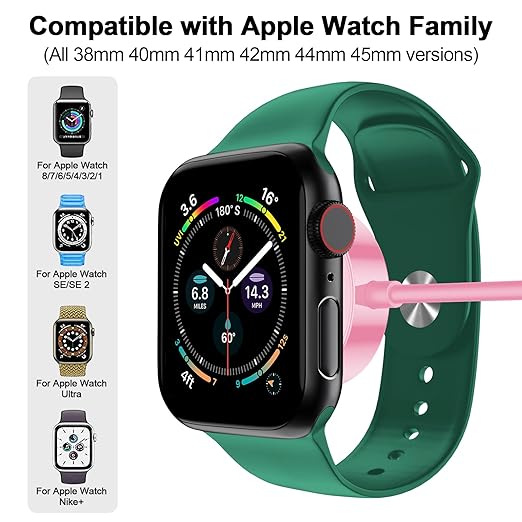 𝟐𝟎𝟐𝟔 𝐔𝐩𝐠𝐫𝐚𝐝𝐞𝐝 for Apple Watch Charger Magnetic Fast Charging Cable [Portable] Magnetic Wireless Charging Compatible with iWatch Series Ultra/10/9/8/7/6/SE/5/4/3/2-[3.3FT] Pink