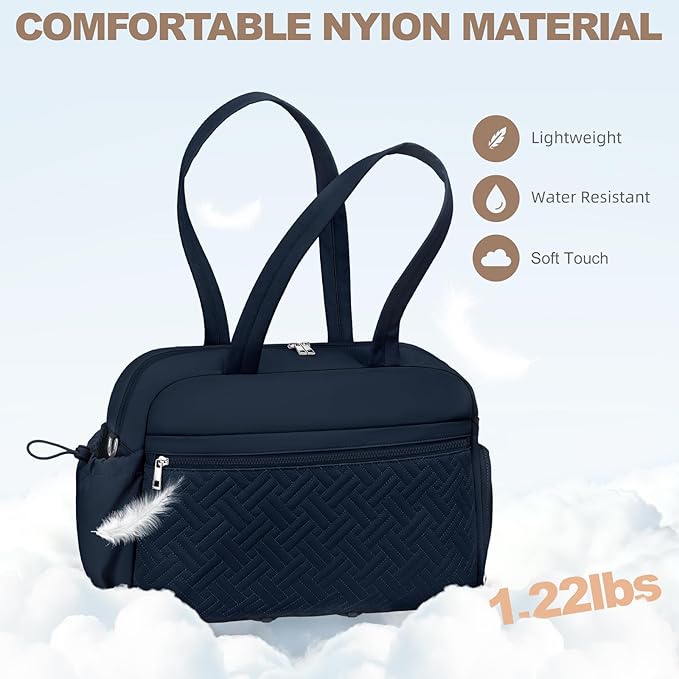 SYTRAH Gym Bag for Women, Lightweight Workout Duffle Bag with Shoe & Wet Separation for Gym, Yoga, Travel & Overnight, Stylish Sports Bag with Adjustable Shoulder Strap Blue