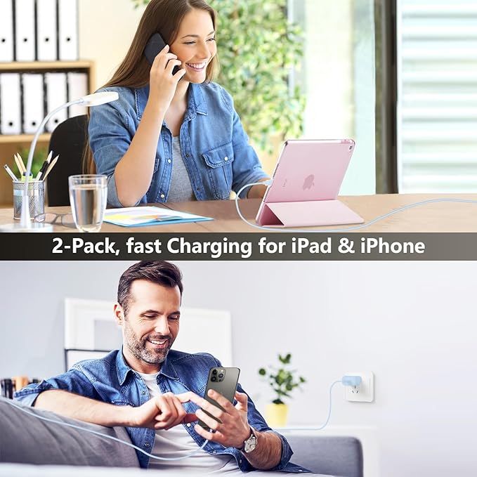 Phone 17 16 15 Charger Fast Charging, 10 FT Long USB C Charger Cord with 20W Type C Fast Phone Charging Block forPhone 17/17 Pro/17 Pro max/Air/Phone 16 15 Pro Max Plus, iPad, Android,Blue