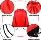 Grneric 60 Pieces Drawstring Backpack Bulk Cinch Sackpack Ployster Drawstring Bags for Gym Party Trip(Red)