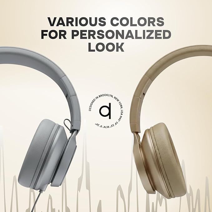 ARTIX CL750 Wired Headphones with Mic — Noise Isolating On-Ear Headphones for Computer and Laptop Wired, Plug in Corded Headphone with Wire (Foldable, Aux Jack 3.5mm)