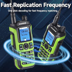 BAOFENG GMRS Handheld Radio Ham Radio Long Range GM21 Rechargeable Walkie Talkies,NOAA Weather Receiver GM-15 PRO 999 Channels Green Two Way Radio with USB-C Charger for Survival Gear Hunting,2 Pack