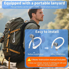 Anti-Slip Ear Hooks for Galaxy Buds 3 Pro (2024) & Galaxy Buds 3 FE (2025), Comfortable Fit | Sports Anti-Loss | Memory Titanium Alloy Ear Hooks Compatible for Samsung Buds 3 Earbuds w/Lanyard, White