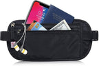 Money Belt Passport Holder for Women Men - Secure Hidden Travel Wallet Fanny Pack with RFID Blocking
