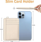 Yonlevres Credit Card Holder for Women, Slim RFID Wallet Front Pocket Small Card Holder, Travel Card Case ID Window PU Leather Cute Funny Thin RFID Blocking Card Organizer Gifts Girls Ladies