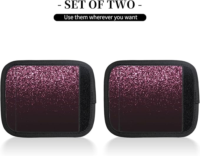 Glitter Sparkles A Pattern Luggage Handle Wraps 2 Pack for Suitcase, Handle Covers Suitcase Luggage Handle Wrap Luggage Tag Wraps Travel Accessories