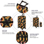 Luggage Cover Thickened 19/22/26/30 Inch Suitcase Spandex Black Protector Cover Fits Size S M L XL Travel Baggage S 19-20IN