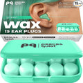 Peace&Quiet | PQ Wax Ear Plugs for Sleeping, Swimming - Soft Noise Cancelling Silicone Gel Wax Earplugs for Sleep and Swimmers, Ear Protection with Sound Blocking Level of 32 Db, Color: Green