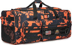 Extra Large Duffle Bag for Men, Heavy Duty Duffle Bag for Travel, Large Sports Gym Equipment Bag for Hockey Football Soccer Baseball Basketball & Team training (Orange Graffiti)