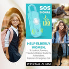 Personal Safety Alarm for Women Girls, 130dB Loud Siren + LED Light, Stylish Keychain, Easy-Pull Emergency Self-Defense for Night Safety, Running, Travel, College Students Self Defense Device Gift