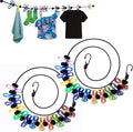2 Pack Portable Clothesline with 12 Clothespins, Windproof Travel Clothesline Stretchy Retractable Elastic Laundry Clothes Line for Backyard, Vacation Hotel, Balcony Clothes Drying Line