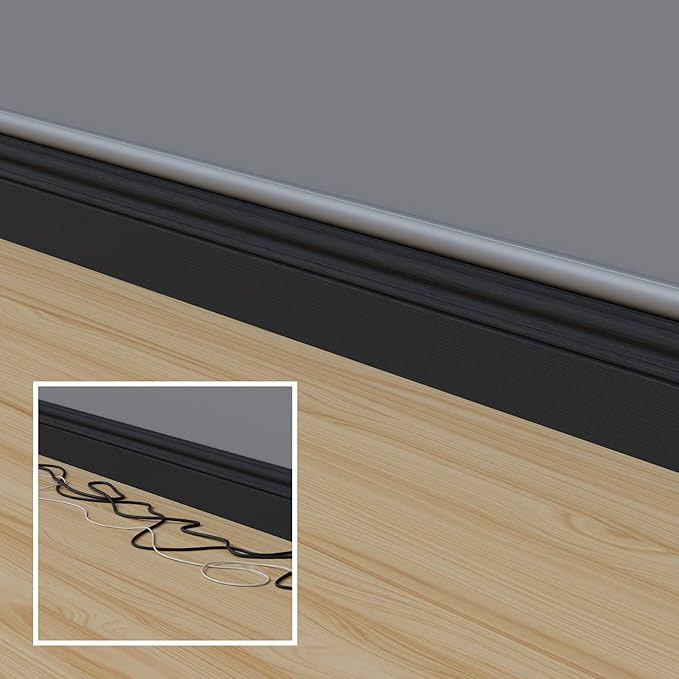 D-Line 157in Cord Cover Kit, Self-Adhesive Wire Hiders, Cable Raceway to Hide Wires on Wall, Electrical Cable Management - 10x 15.7 Lengths & 19 Accessories - 1.18" (W) x 0.59" (H) - Gray