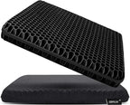 Gel Seat Cushion for Long Sitting Pressure Relief - Wheelchair Cushions for Pressure Sores - Coccyx, Sciatica & Tailbone Pain Relief Cushion - Non-Slip Butt Pillow for Office, Home, Car (Black)