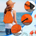 PLULON 2Pcs Drawstring Bags Bulk Orange Drawstring Backpack String Backpack Cinch Sack Sport Gym Backpack Bags for Yoga Traveling Outdoor Sports