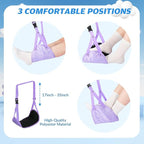 3 Pack Airplane Foot Hammock Travel Footrest, Leg Sling for Travel Adjustable Foot Swing Portable Airplane Office Leg Rest Comfortably Essentials Gifts