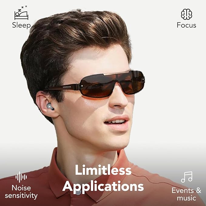 Ear Plugs for Sleeping Noise Cancelling -45dB, Soft and Reusable Silicone Hearing Protection Earplugs with 8 Eartips and Carrying Case, for Sleeping, Concert, Working, Studying, Traveling
