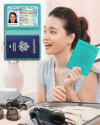 Sizobi Leather Passport Holder - Covers Case With Card Slot, Luggage Tag, International Travel Essentials for Women & Men, Cruise Ship Must-Haves, Travel Gifts