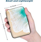 Credit Card Holder, Mini Aluminum Card Wallet RFID Blocking Slim Metal Hard Card Case for Women Men, Beach