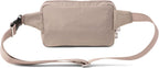 Baggallini Securtex Anti-theft Belt Bag 8.8"x5.5" Crossbody Fanny Pack for Women RFID Wallet Locking Zipper Travel Purse