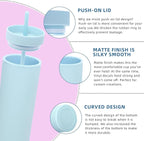 Volhoply 20oz Tumbler with Lid and Straw 8 Pack,Double Wall Plastic Skinny Tumblers Bulk,Reusable Travel Cute Coffee Mug,BPA Free Matte Acrylic Water Cups With Straw for Party,DIY Gifts(Blue, 8 Set)