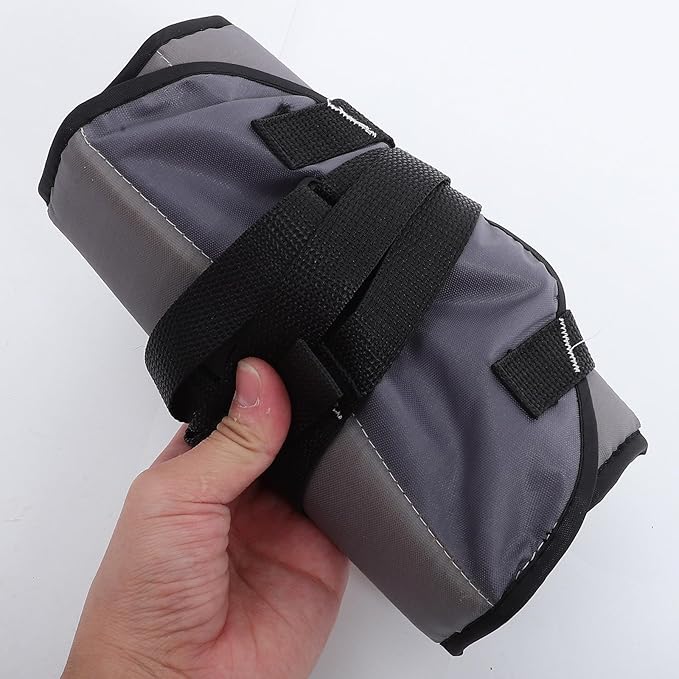 Portable Foot Hammock Travel Foot Rest for Airplane Under Desk Office Use, Breathable Plush Deep Gray Footrest for Long Flights and Travel