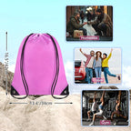 Grneric Drawstring Bags Bulk 14 Pcs Drawstring Backpack Bulk Cinch Bag Sackpack for Men Women Gym (Pink)