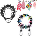 Clothes line 2 PCS,Travel Accessories Clothes line with 12 Clothes Clips, Retractable Portable Clothesline for Travel for Indoor Laundry Drying line,Hotel, Cruise,Outdoor Camping Essentials