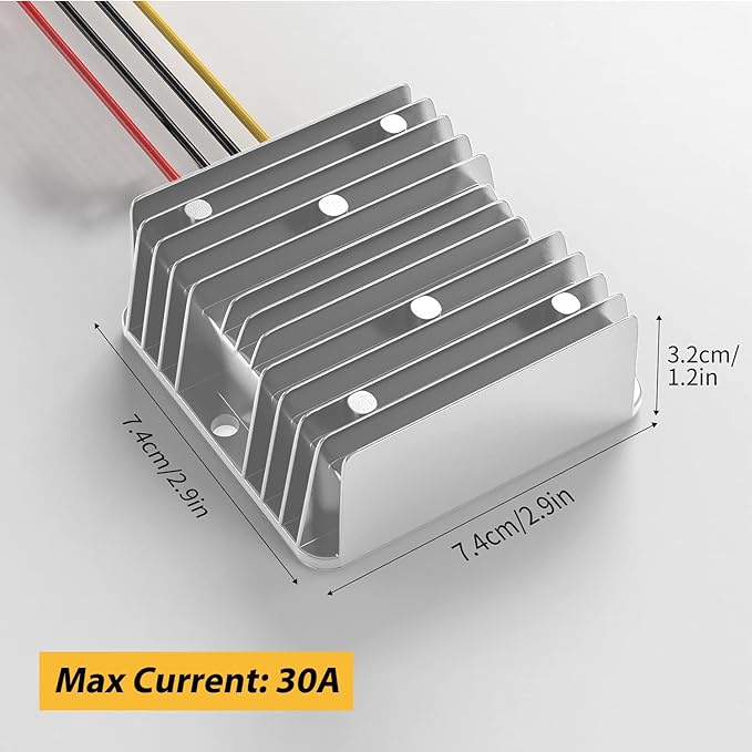 24V to 12V Converter, Step Down Converter 30A 360W for Heavy Duty Truck, Car, Vehicle, Boat, Solar System (DC15-40V Inputs)